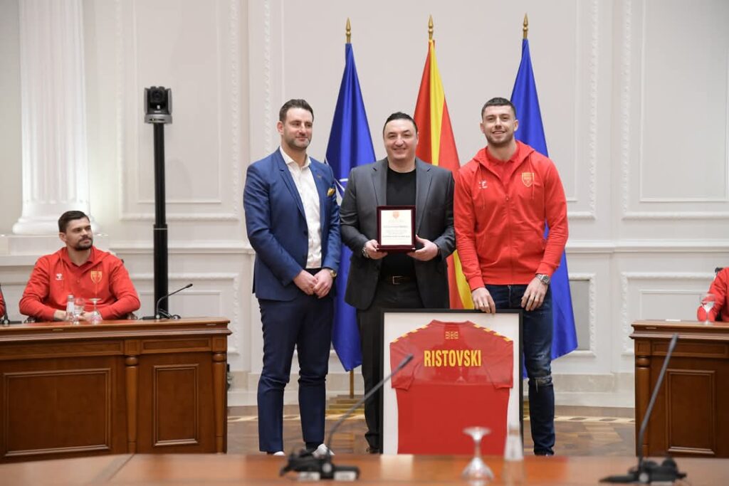 Reception of the Macedonian men's handball team in the Government priem vo vlada na maskata rakometna reprezentacija na makedonija image ckgq
